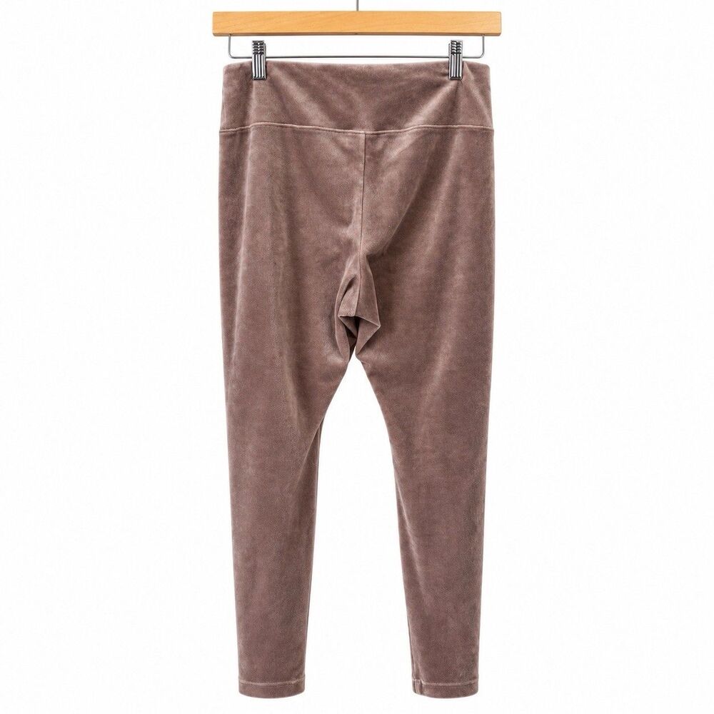 J.Jill Velour V-Neck Tunic & Skinny Leggings Set Brown S/L Minimalist Loungewear - Picture 4 of 8
